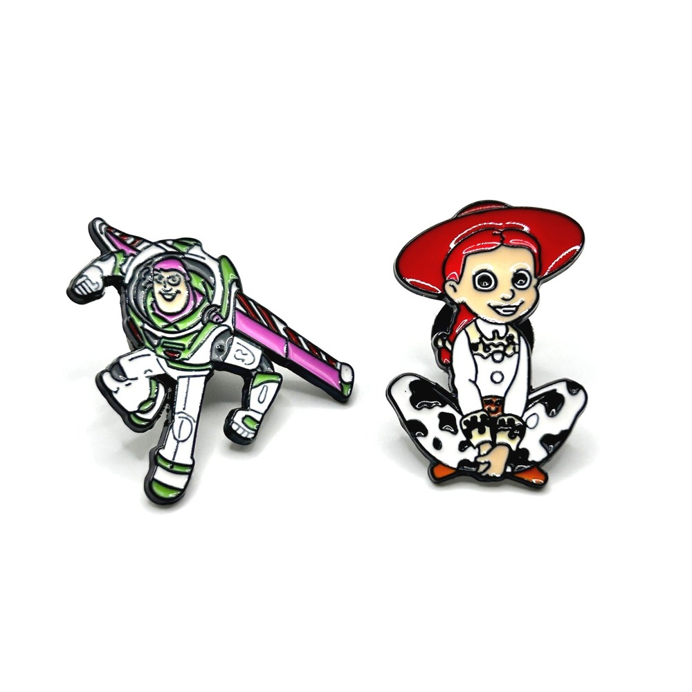 Buzz Lightyear Jessie Disney Enamel Pin Set OS Multi Toy Story Lapel Accessories